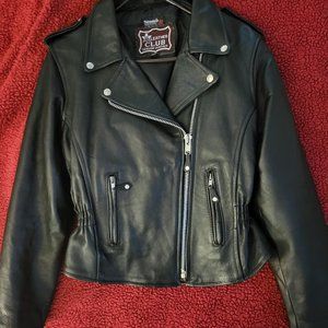 Brand new women’s black MC leather jacket, with removable liner